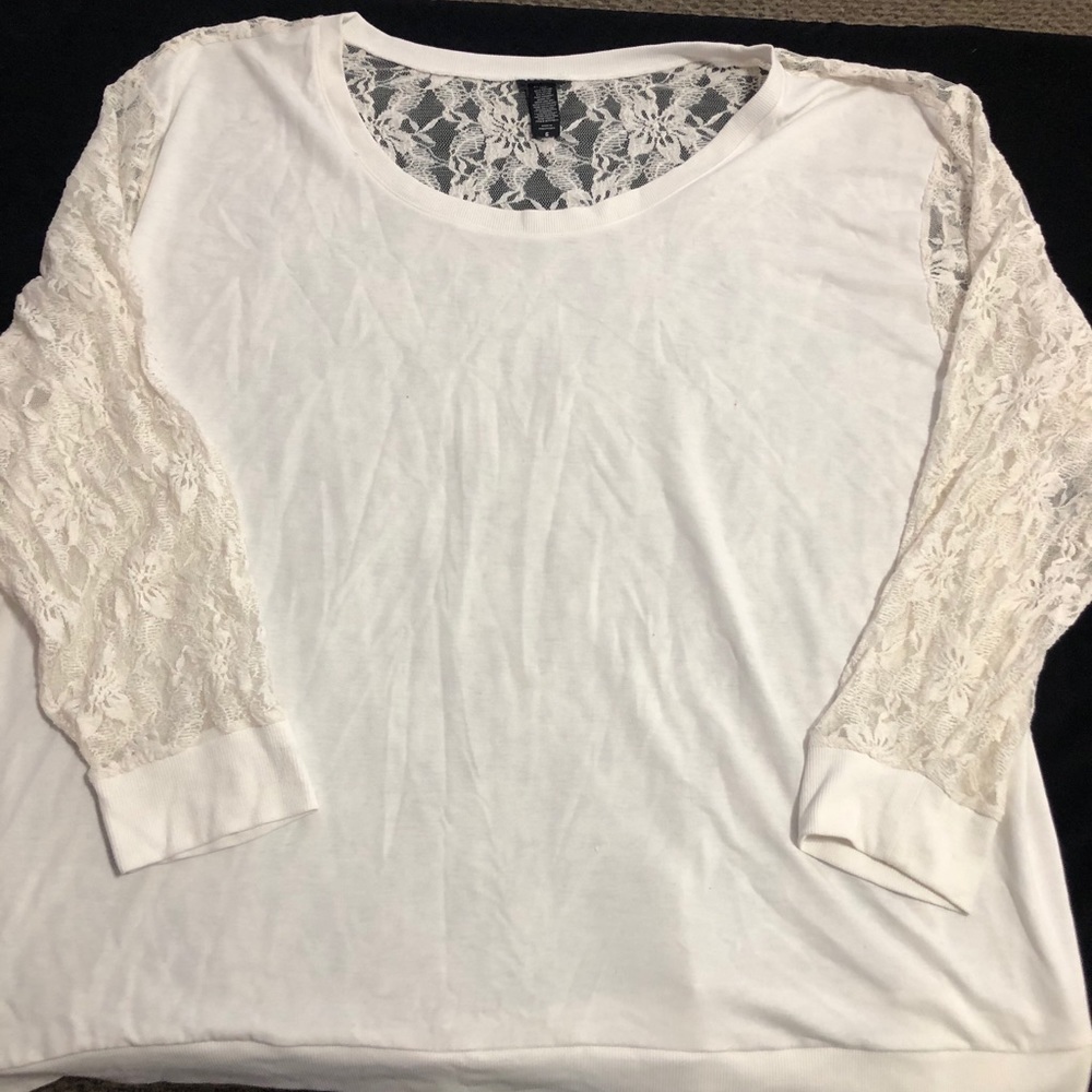 Torrid lace back sweatshirt